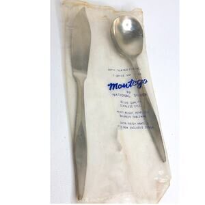 Vintage Montego By National Silver Butter Knife and Spoon Set of 2